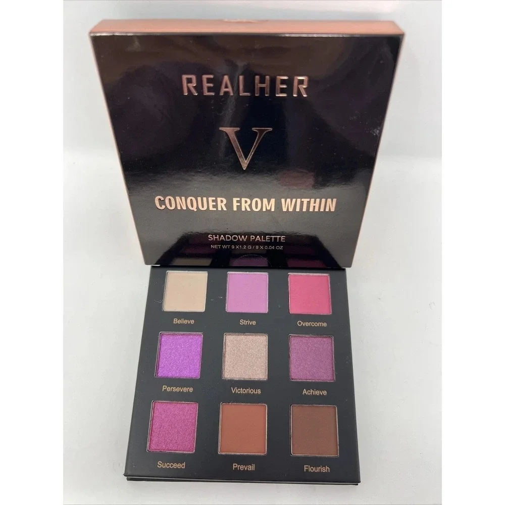 RealHer Conquer From Within Shadow Palette V 9 Shades Pink Purple Matte Shimmer